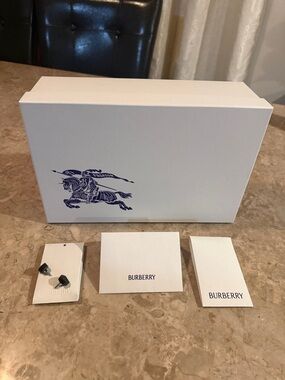 Burberry blue logo shoe Box